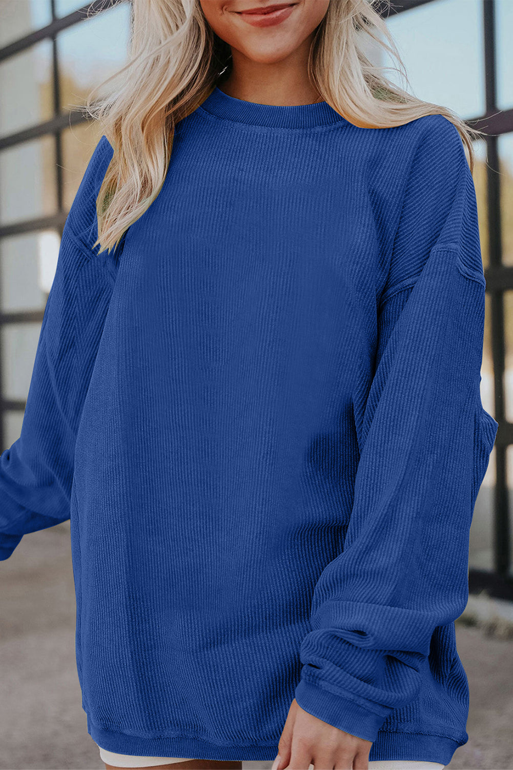 Cozy Me Up Ribbed Oversized Sweatshirt