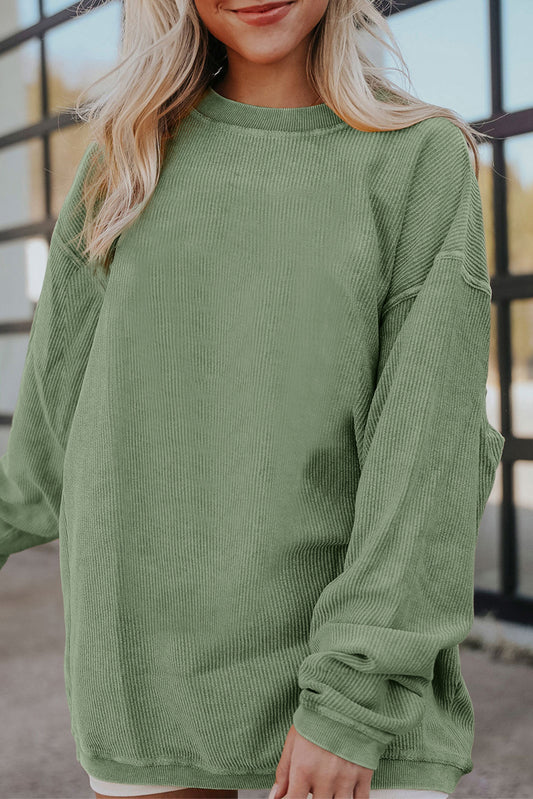 Cozy Me Up Ribbed Oversized Sweatshirt