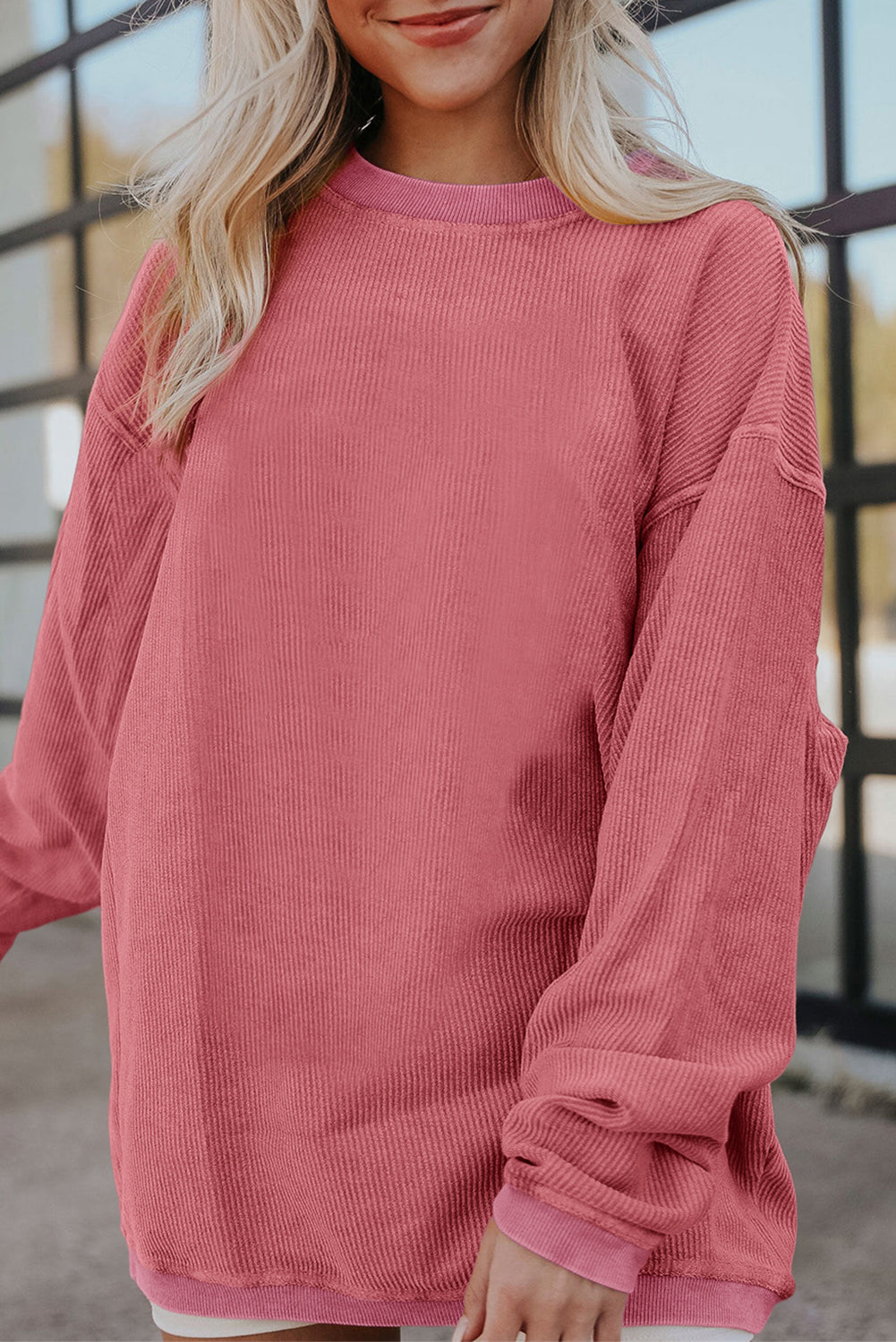 Cozy Me Up Ribbed Oversized Sweatshirt