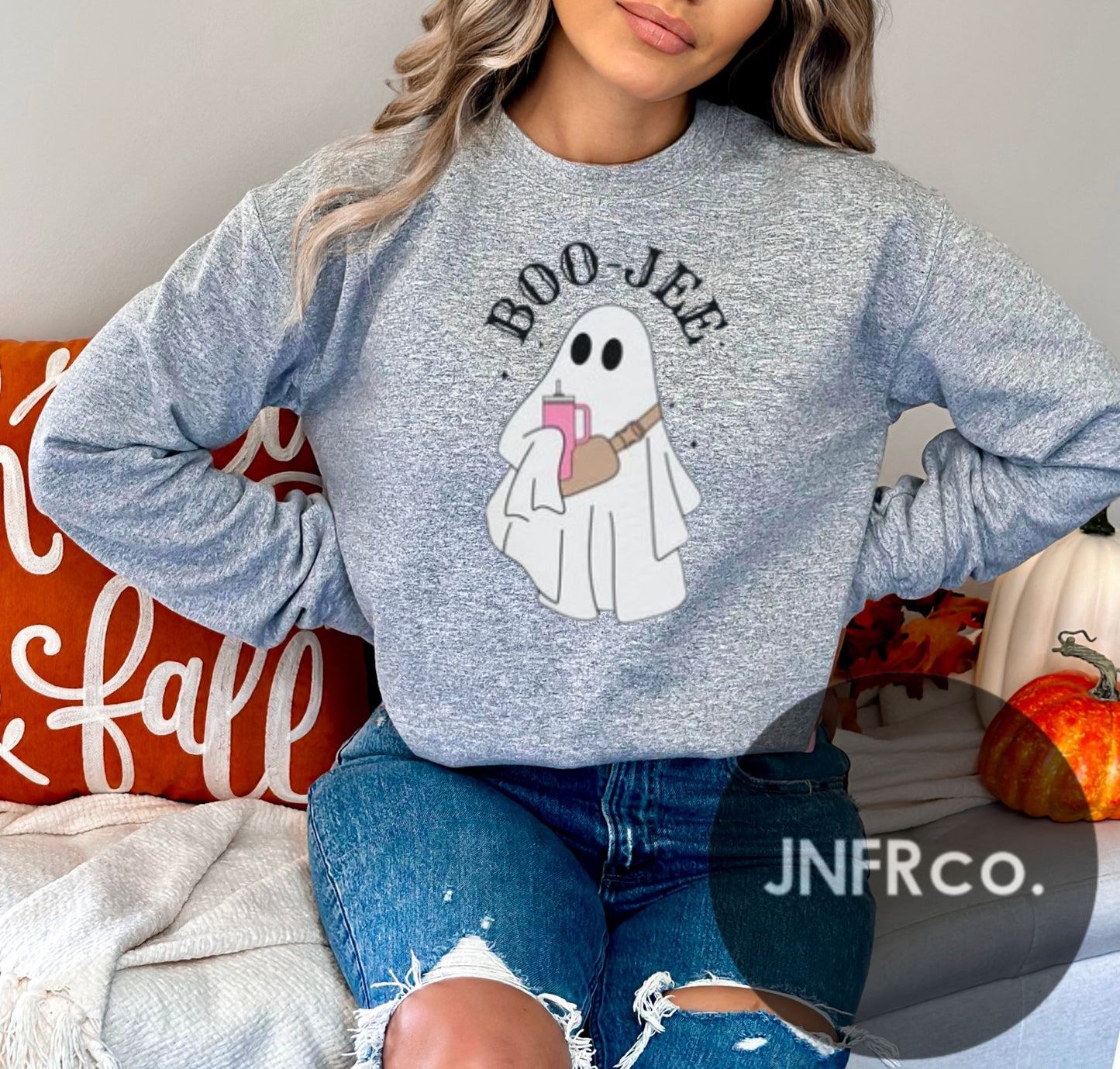 BOO-JEE Ghost Crewneck Sweatshirt