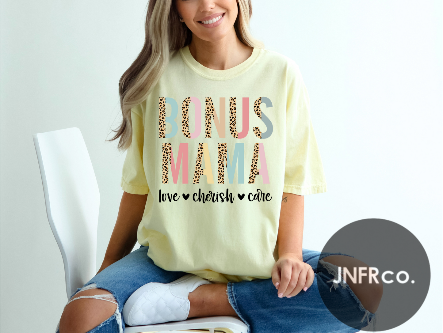 Bonus Mama Love Cherish Care Comfort Colors T-Shirt