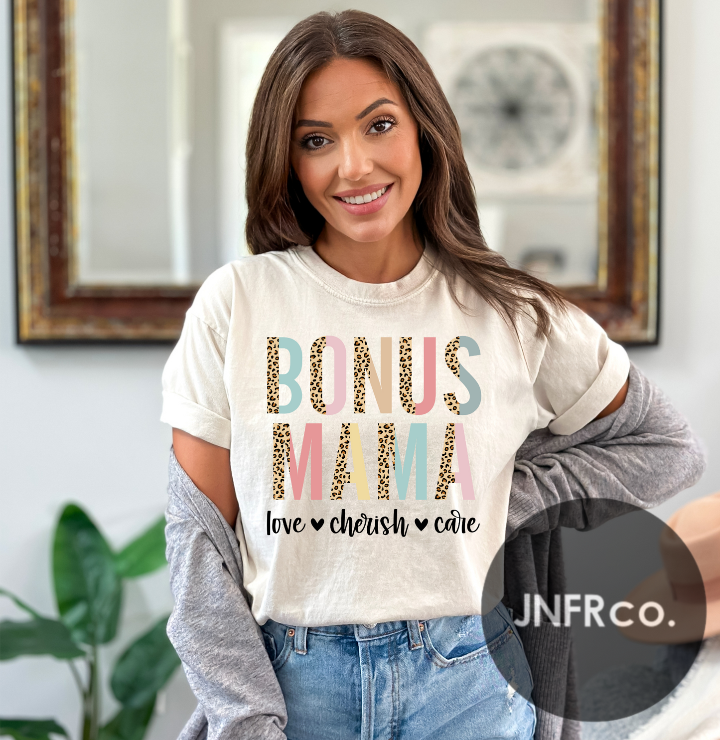 Bonus Mama Love Cherish Care Comfort Colors T-Shirt