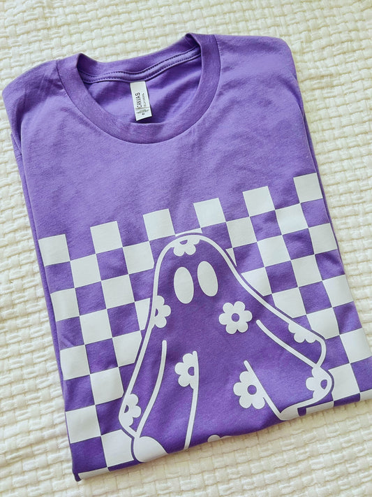 Checkered Ghost WHITE T-Shirt