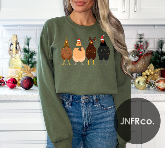 Christmas Chickens - DTF Transfer