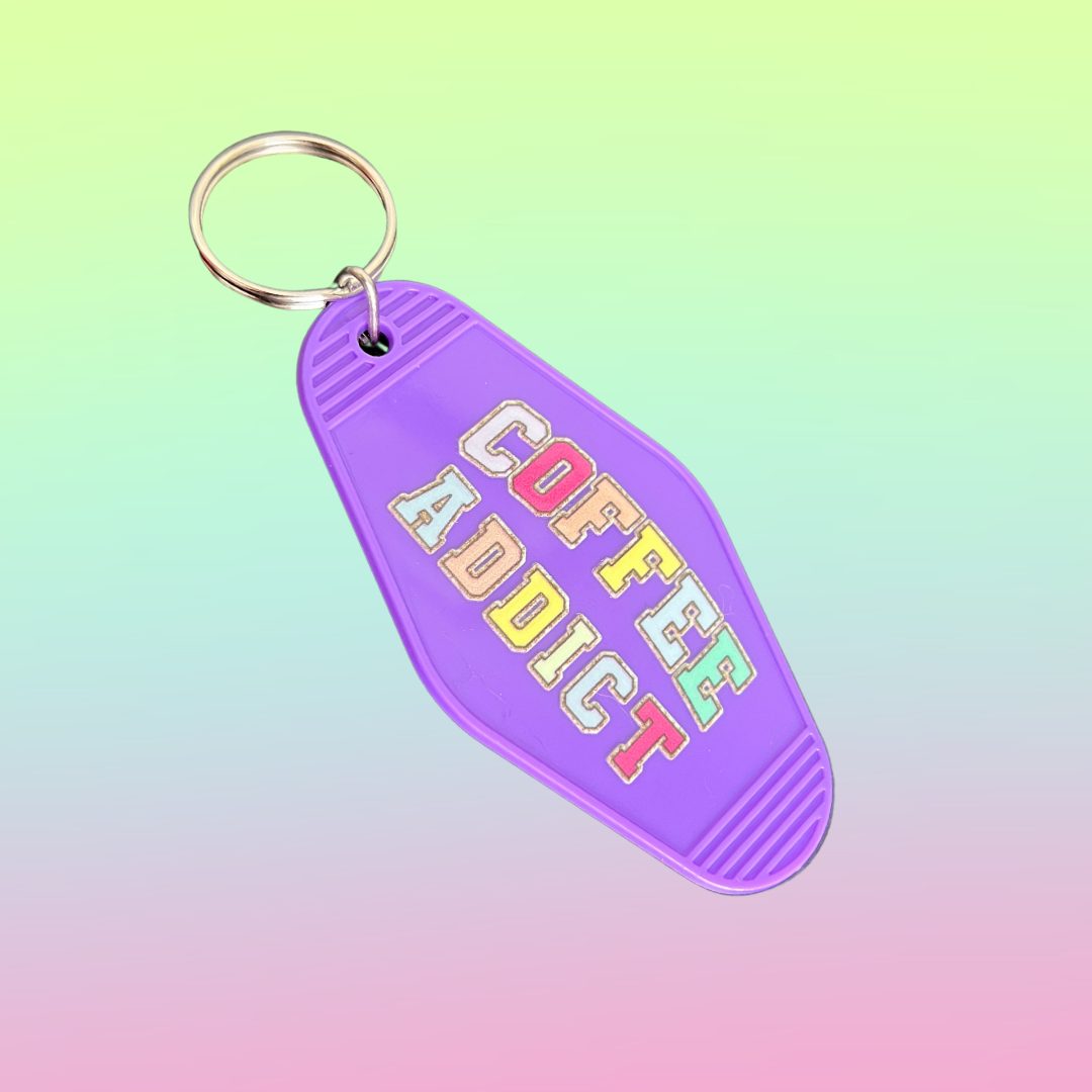 Coffee Addict Motel Keychain