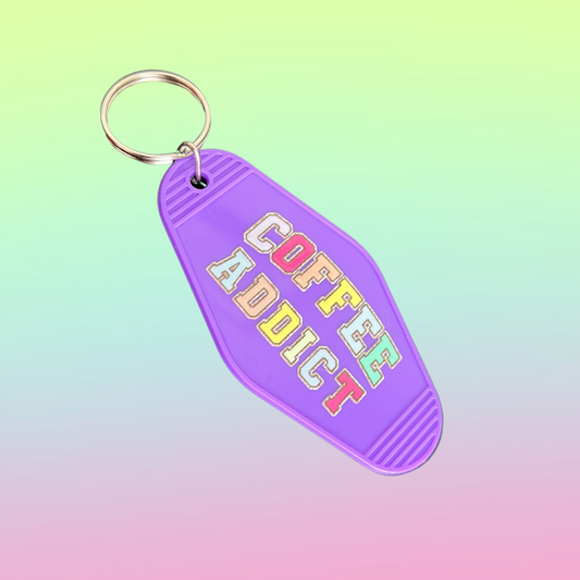 Coffee Addict Motel Keychain
