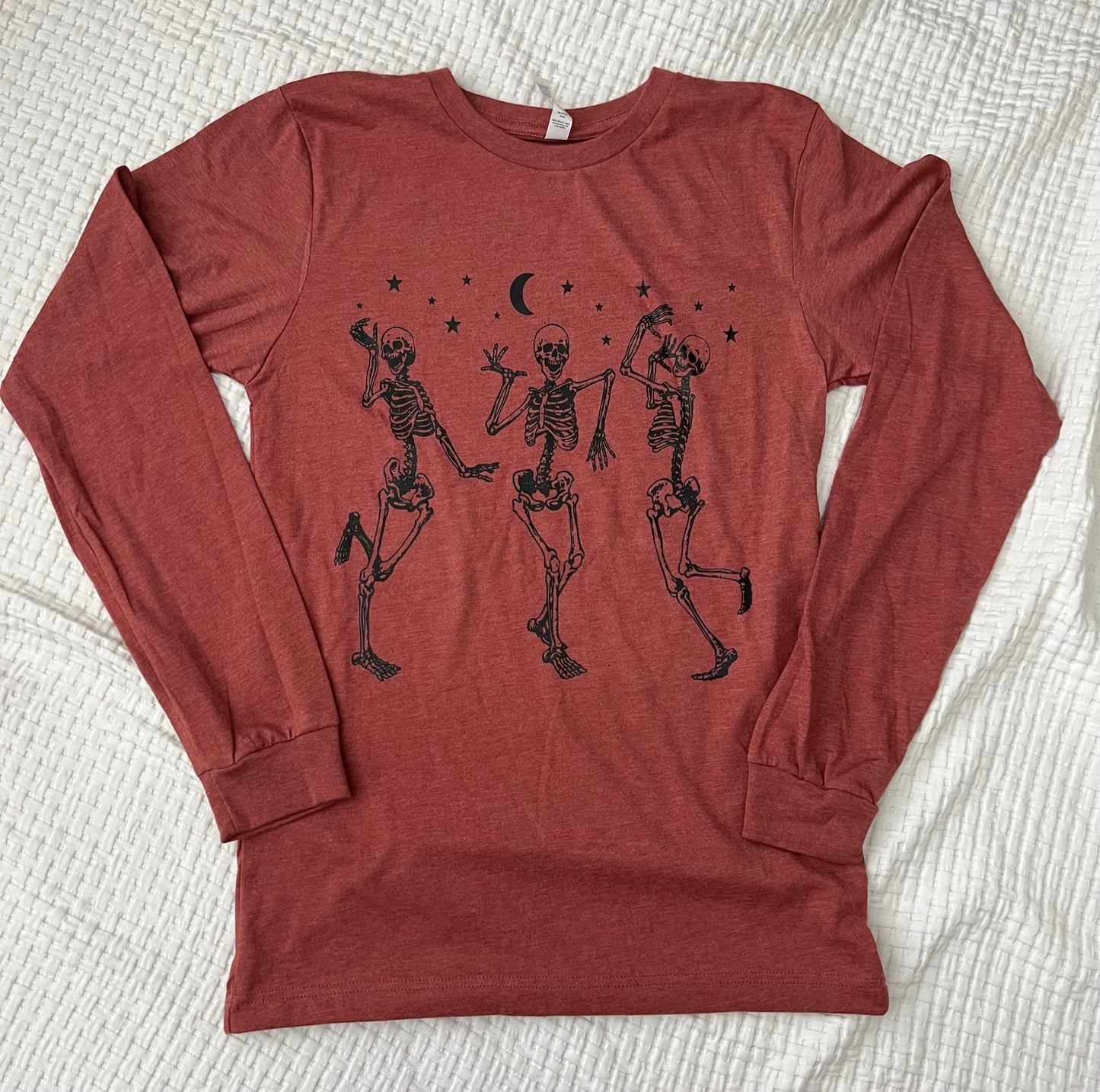 Dancing Skeletons BLACK Long Sleeve Shirt