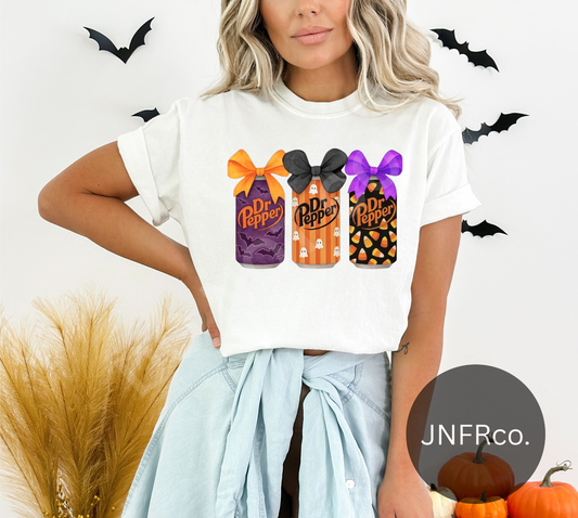 Dr P Halloween Bat Ghost Candy Corn Trio - DTF Transfer