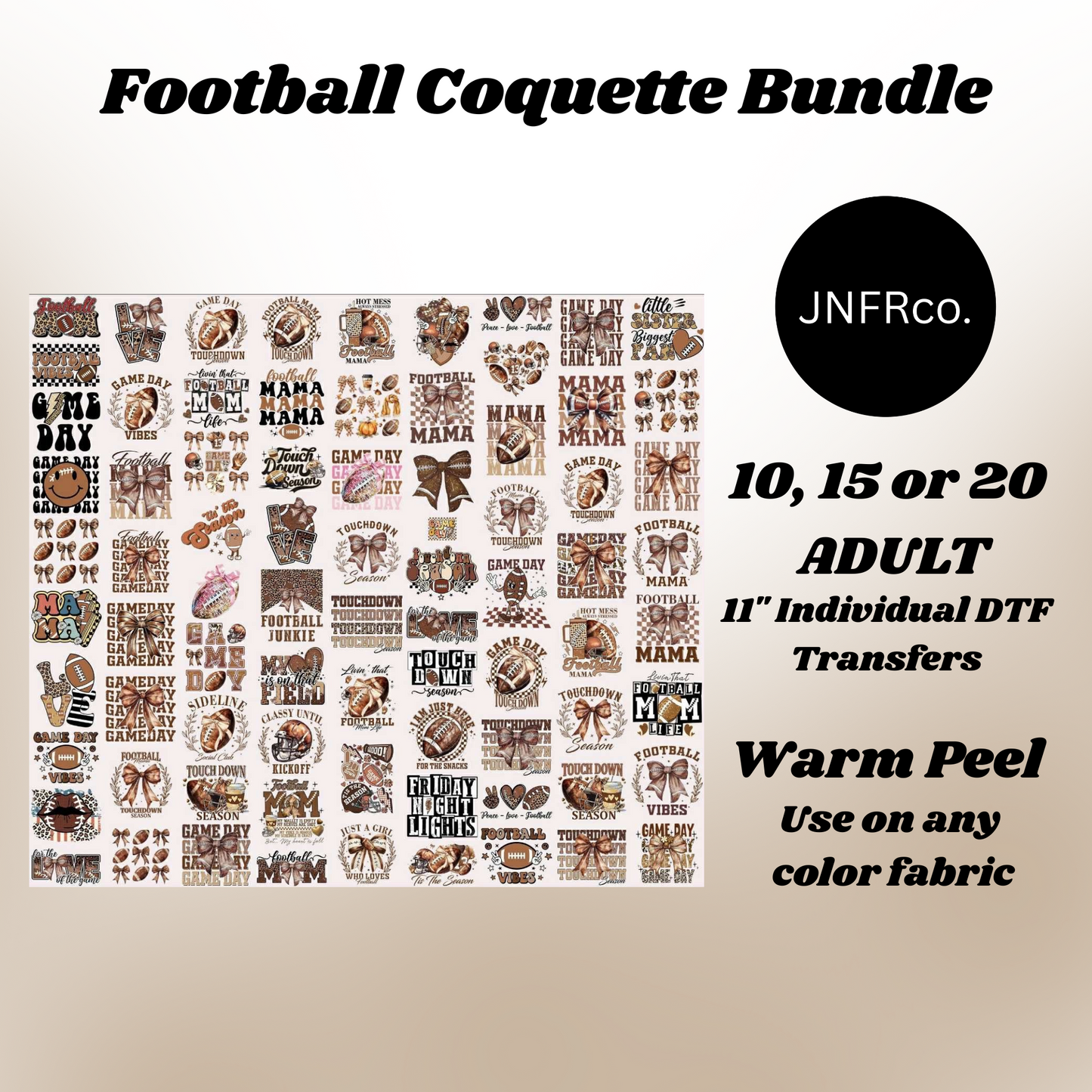 Football Coquette Bundle - DTF Transfers
