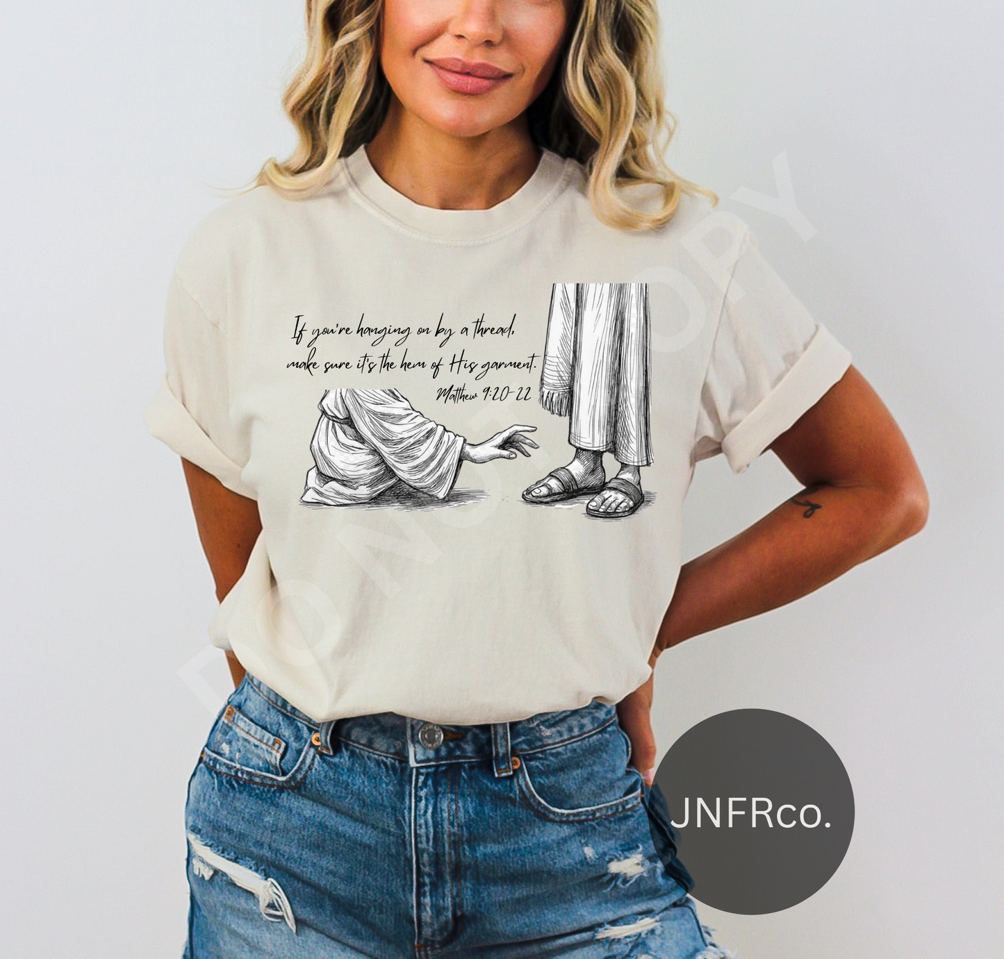 Hanging On By a Thread Matthew 920-22 - DTF Transfer