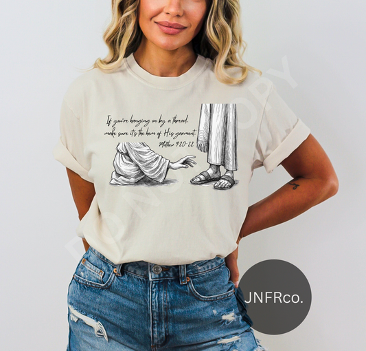 Hanging On By a Thread Matthew 920-22 - DTF Transfer