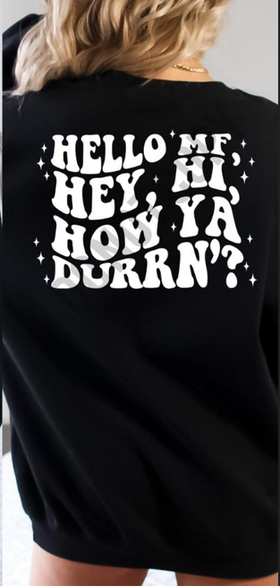 Hello MF (Black Print) Crewneck Sweatshirt