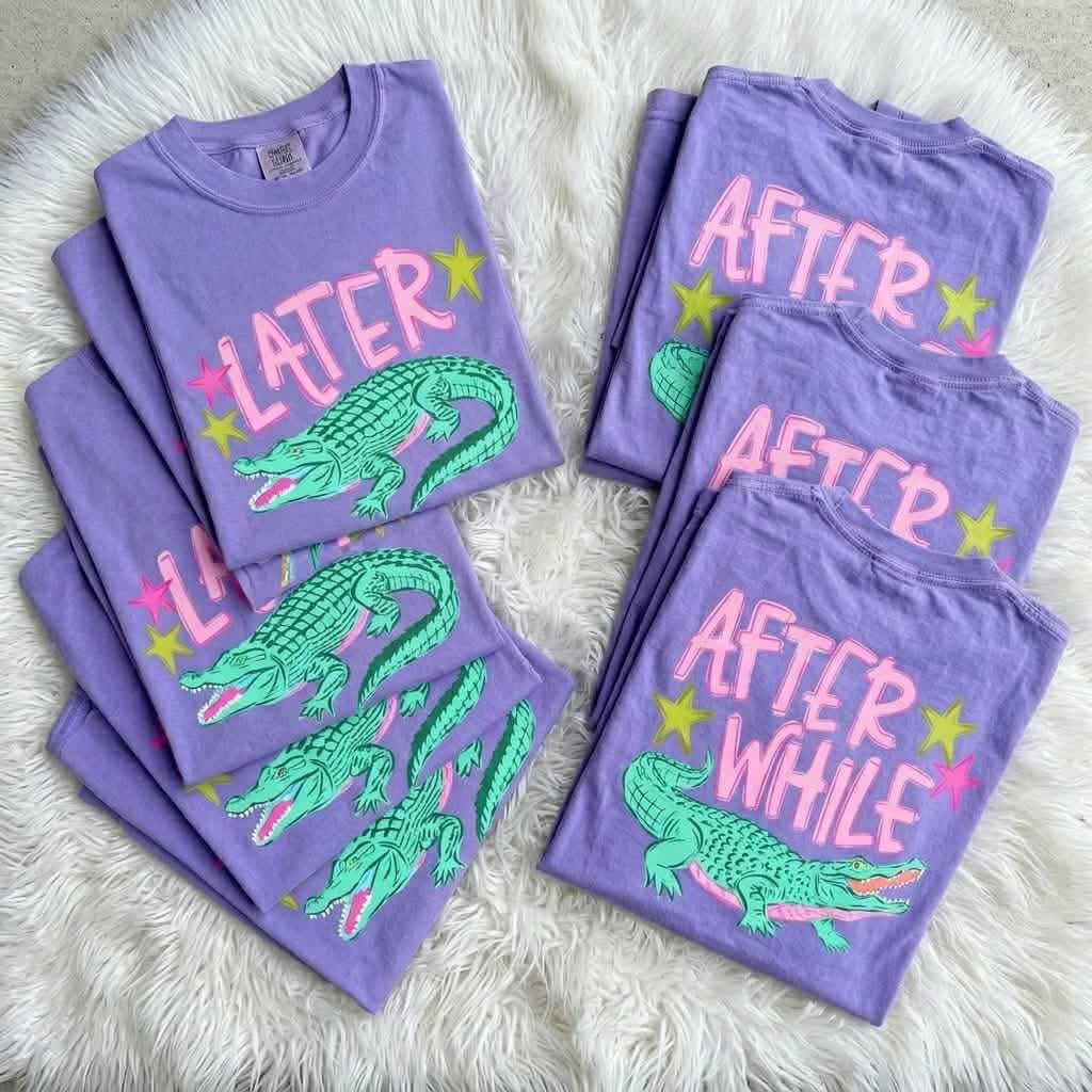 Later Gator After (A) While Crocodile Front & Back T-Shirt