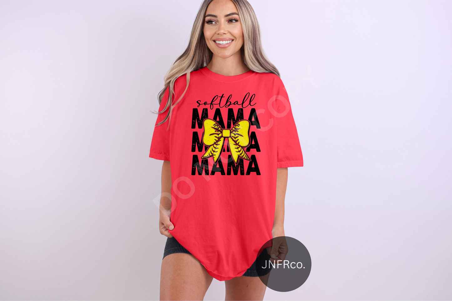 Softball Mama List Bow - DTF Transfer