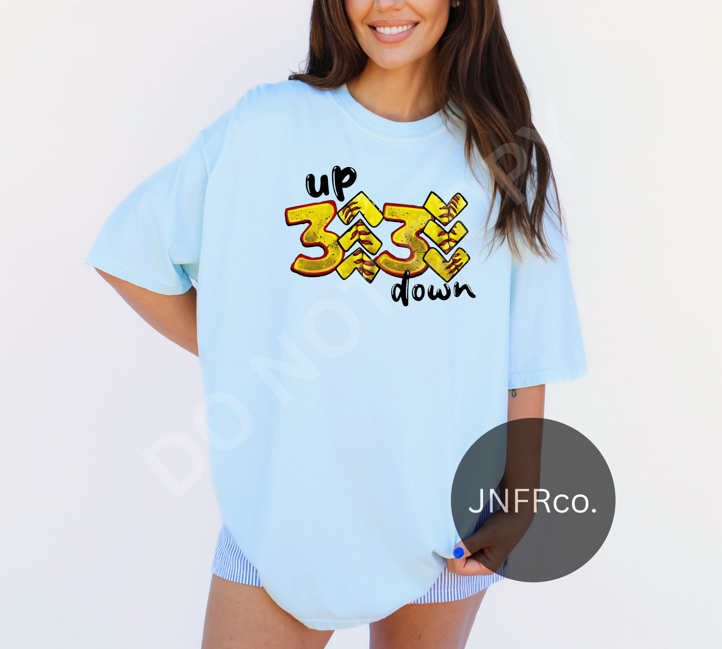Softball 3 Up 3 Down - DTF Transfer