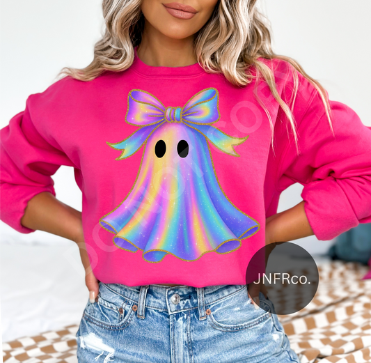 Iridescent Sparkle Ghost - DTF Transfer