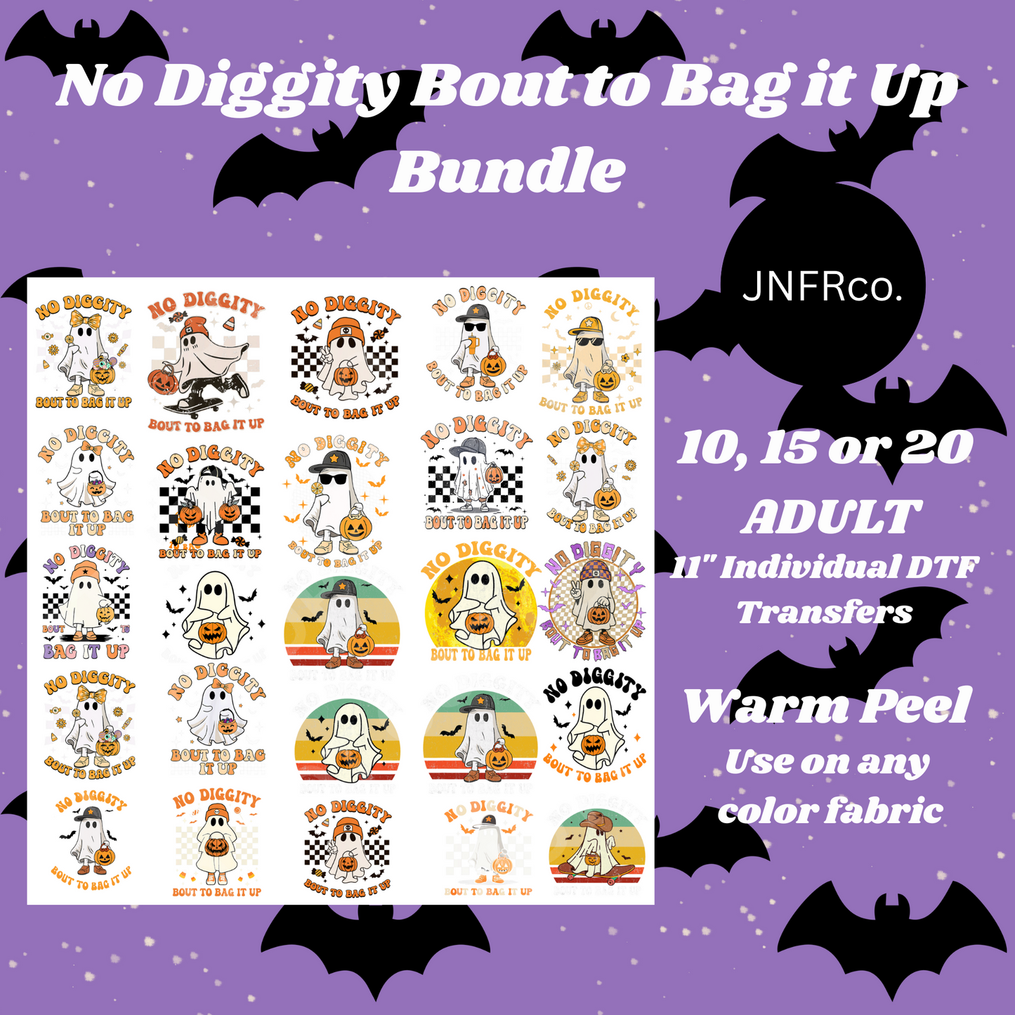 No Diggity Bout to Bag it Up Bundle - DTF Transfers