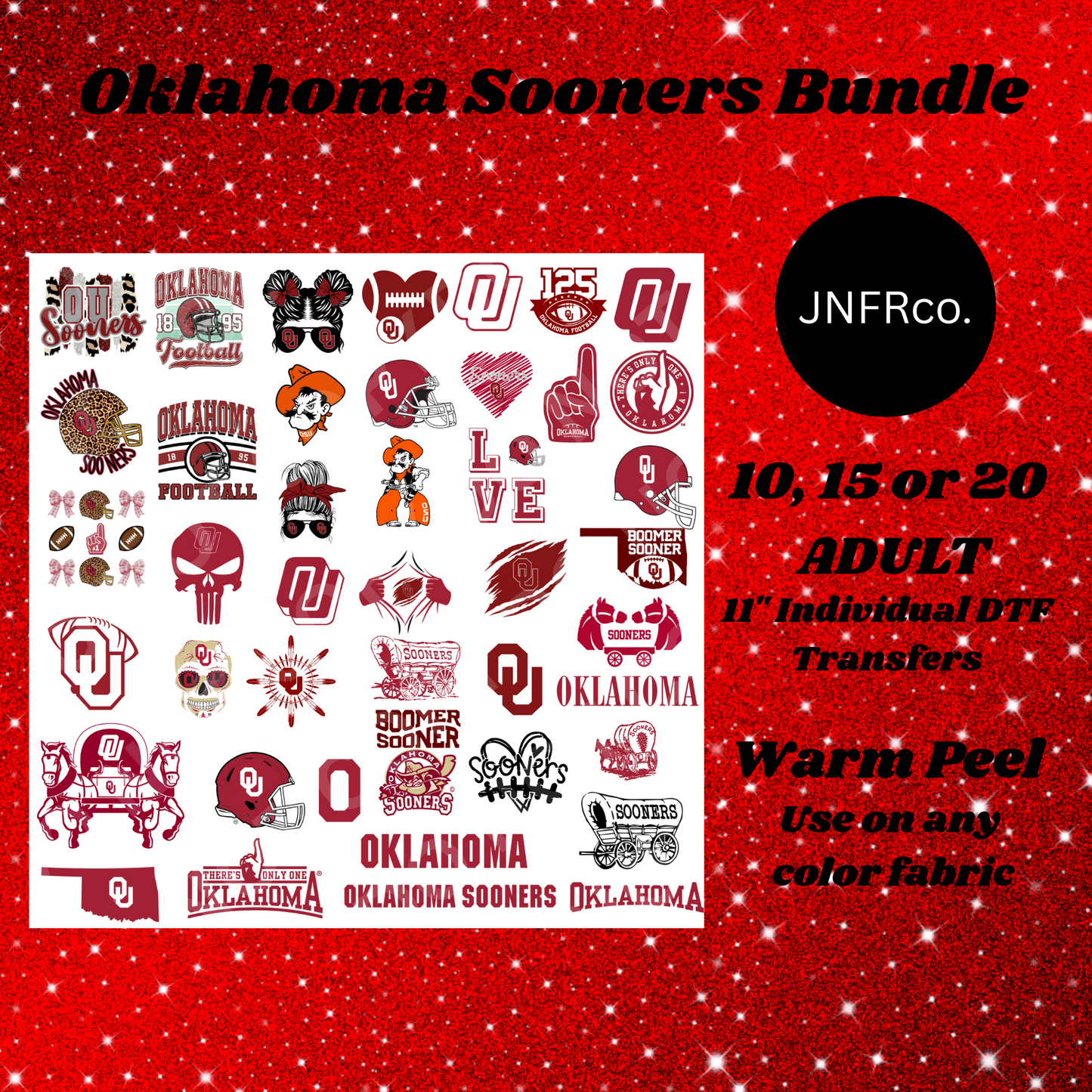 Oklahoma Sooners Bundle - DTF Transfers