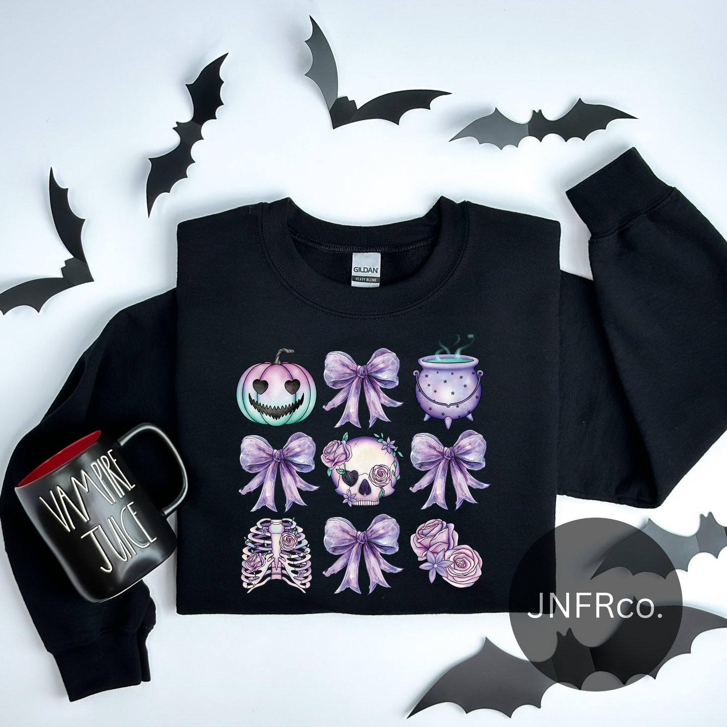 Pastel Spooky Collage Crewneck Sweatshirt
