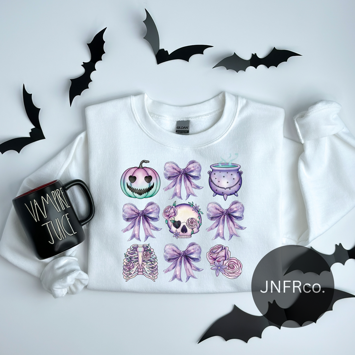 Pastel Spooky Collage Crewneck Sweatshirt