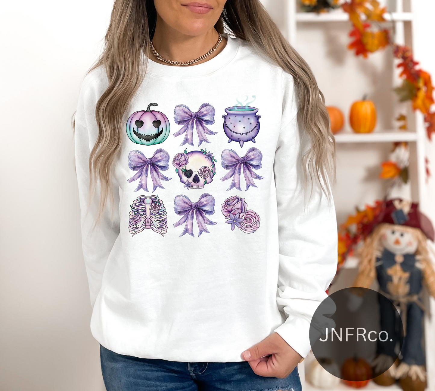 Pastel Spooky Collage Crewneck Sweatshirt