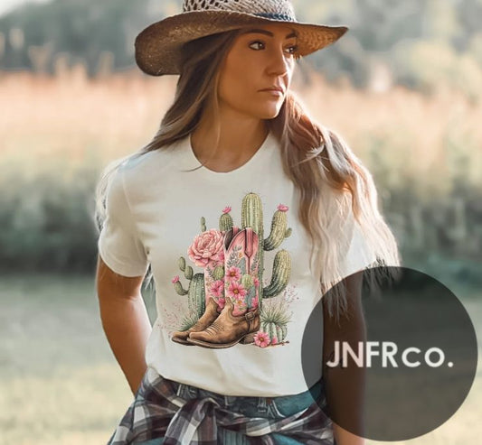 Pink Cowboy Boots T-Shirt