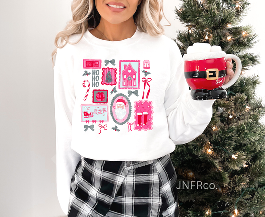 Preppy Christmas Frame - DTF Transfer