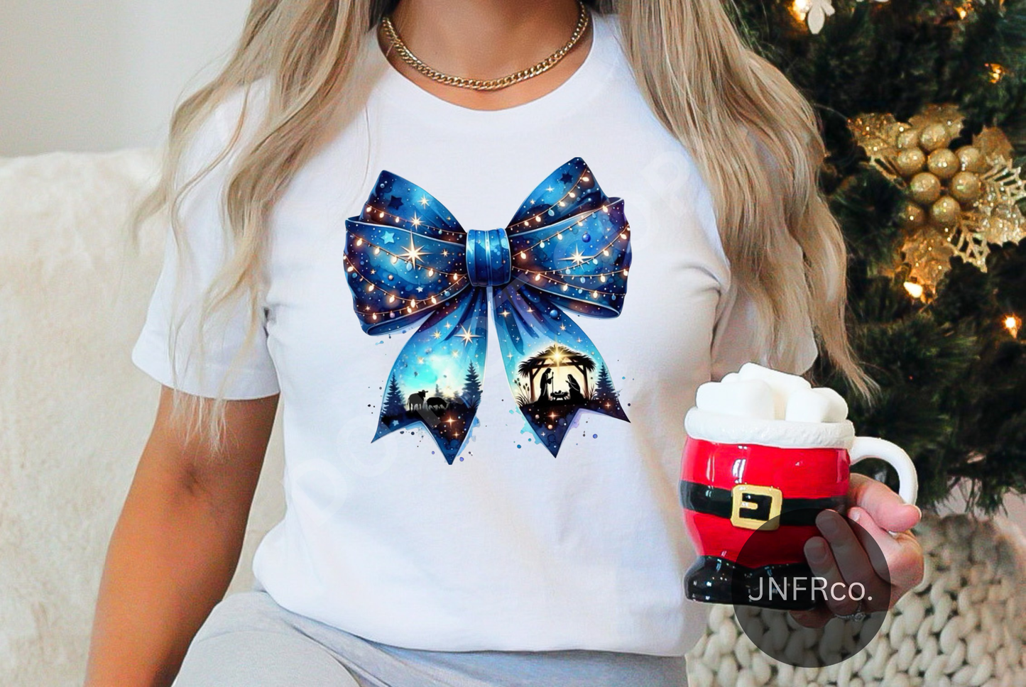 Silent Night Bow - DTF Transfer