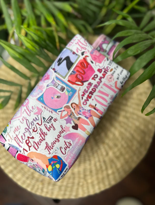 TS Pink Collage Zippered Pouch