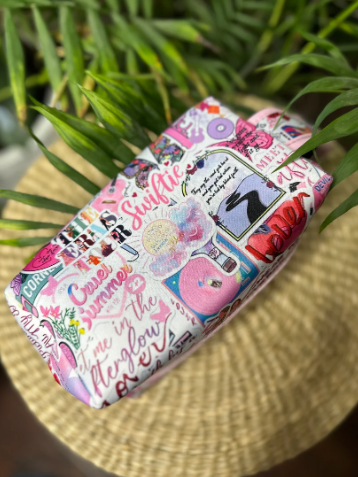 TS Pink Collage Zippered Pouch