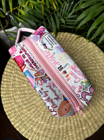 TS Pink Collage Zippered Pouch