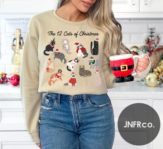 The 12 Cats of Christmas - DTF Transfer