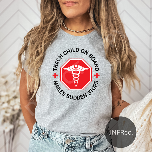 Trach Child on Board - DTF Transfer