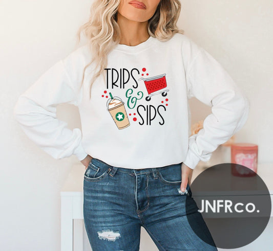 Trips and Sips Crewneck Sweatshirt