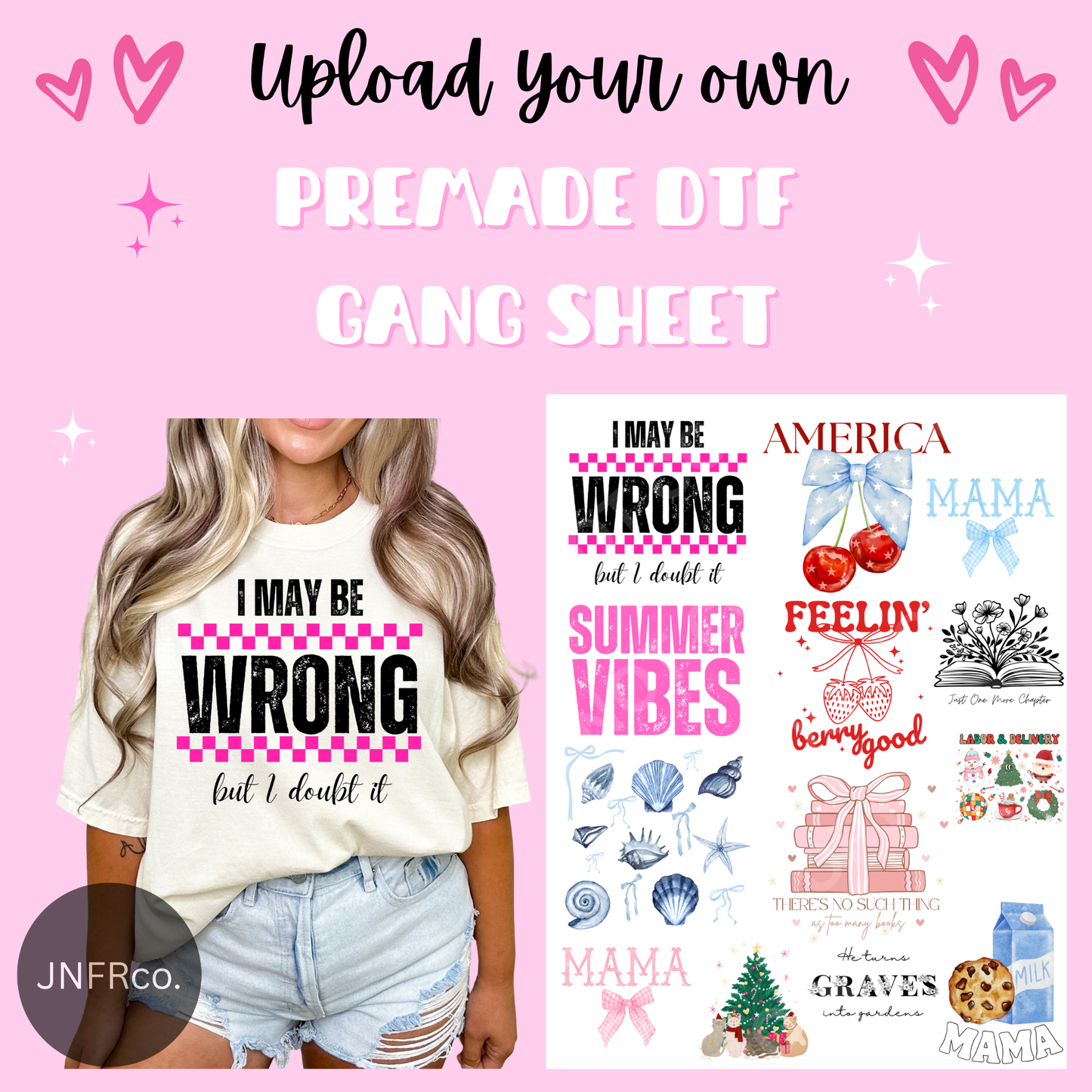 Custom DTF Gang Sheet UPLOAD Your Own