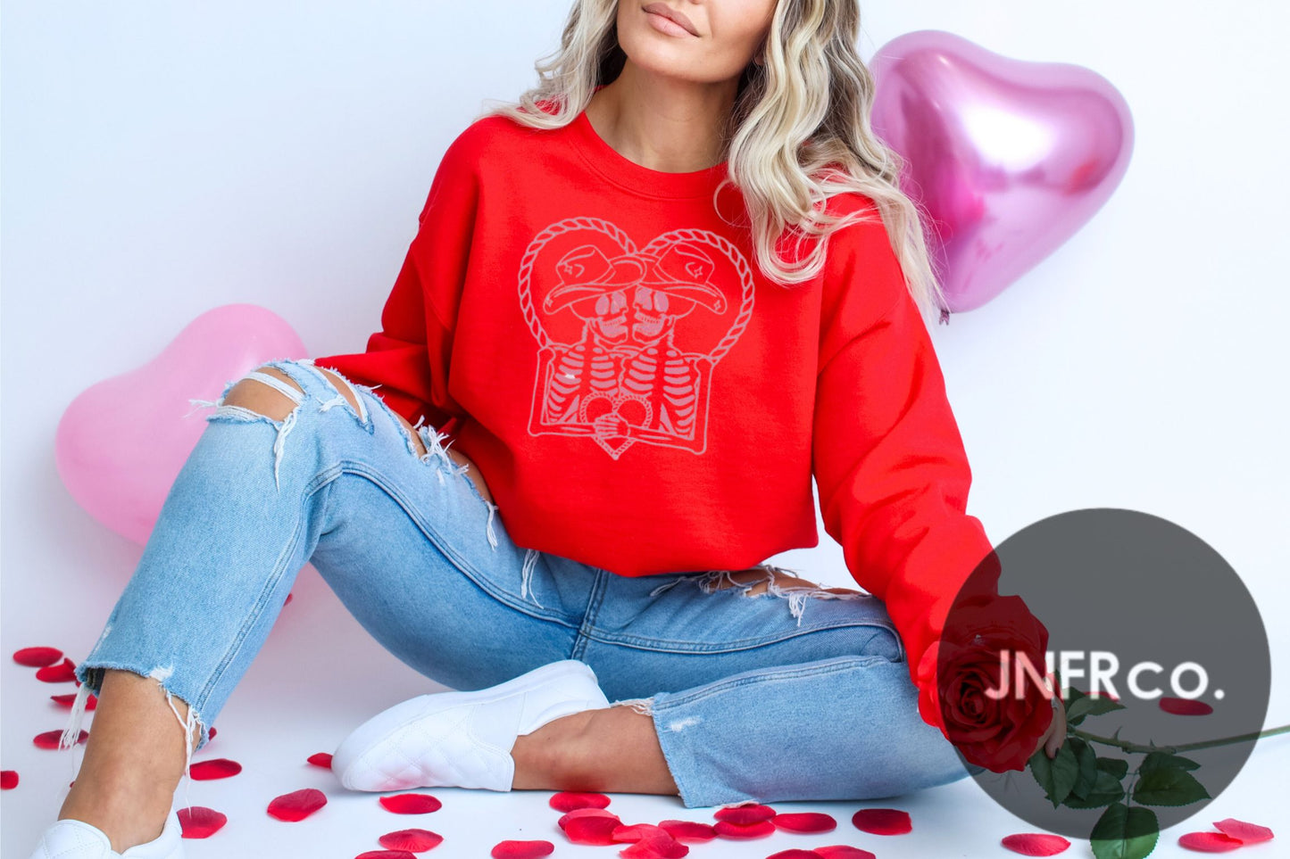 Valentine Western Heart Crewneck Sweatshirt