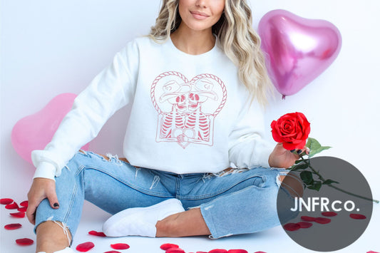 Valentine Western Heart Crewneck Sweatshirt