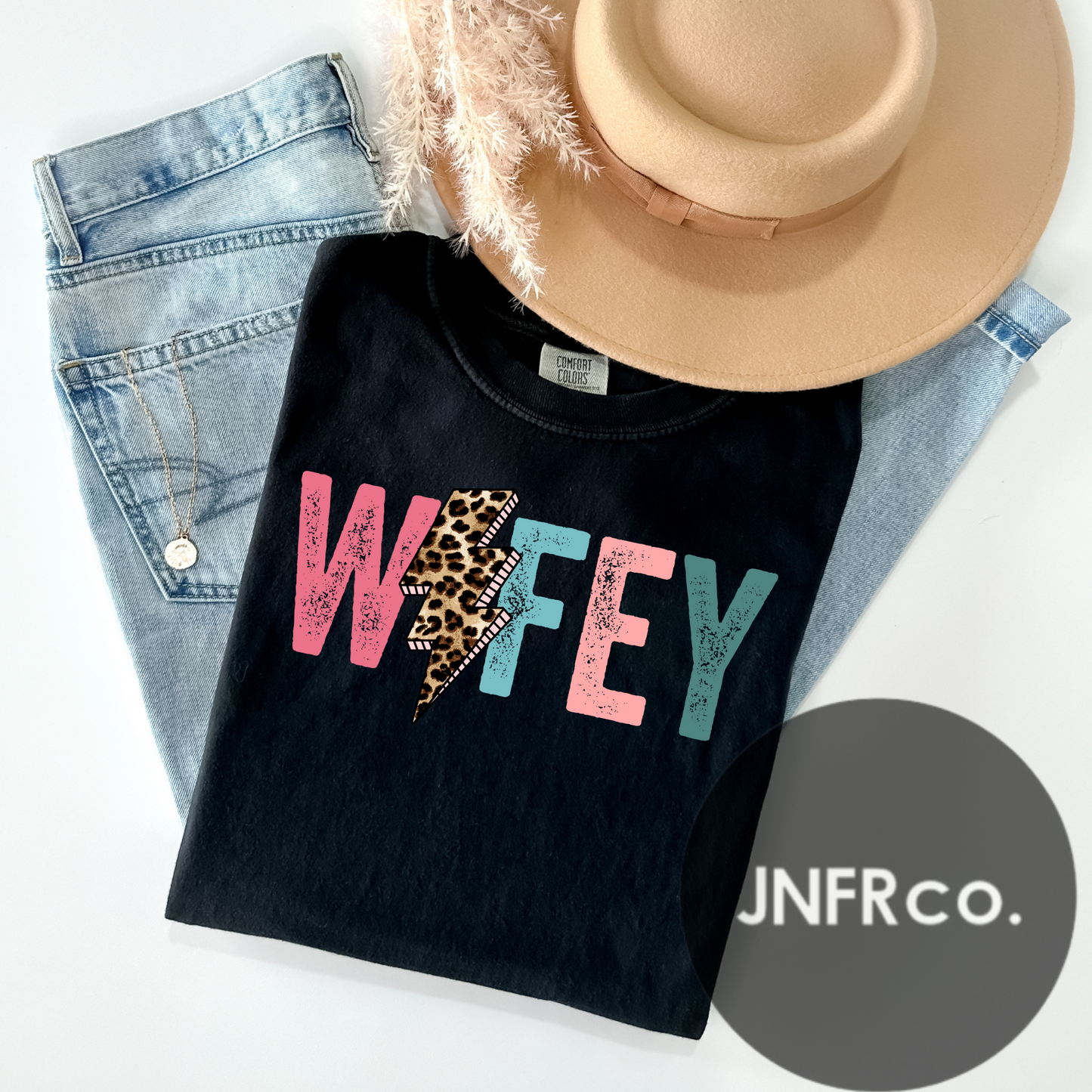 WIFEY Lightening Bolt Comfort Colors T-Shirt