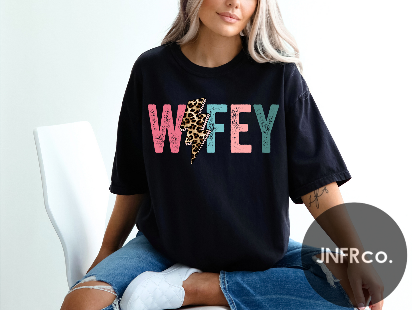 WIFEY Lightening Bolt Comfort Colors T-Shirt