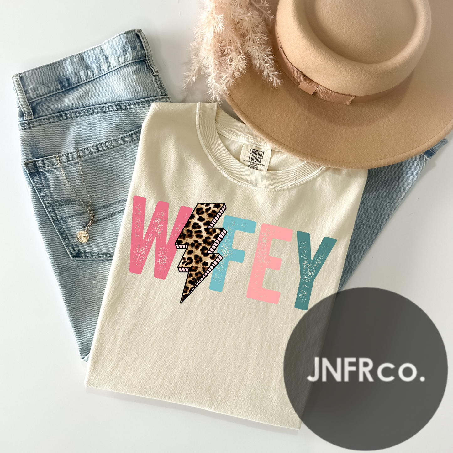 WIFEY Lightening Bolt Comfort Colors T-Shirt