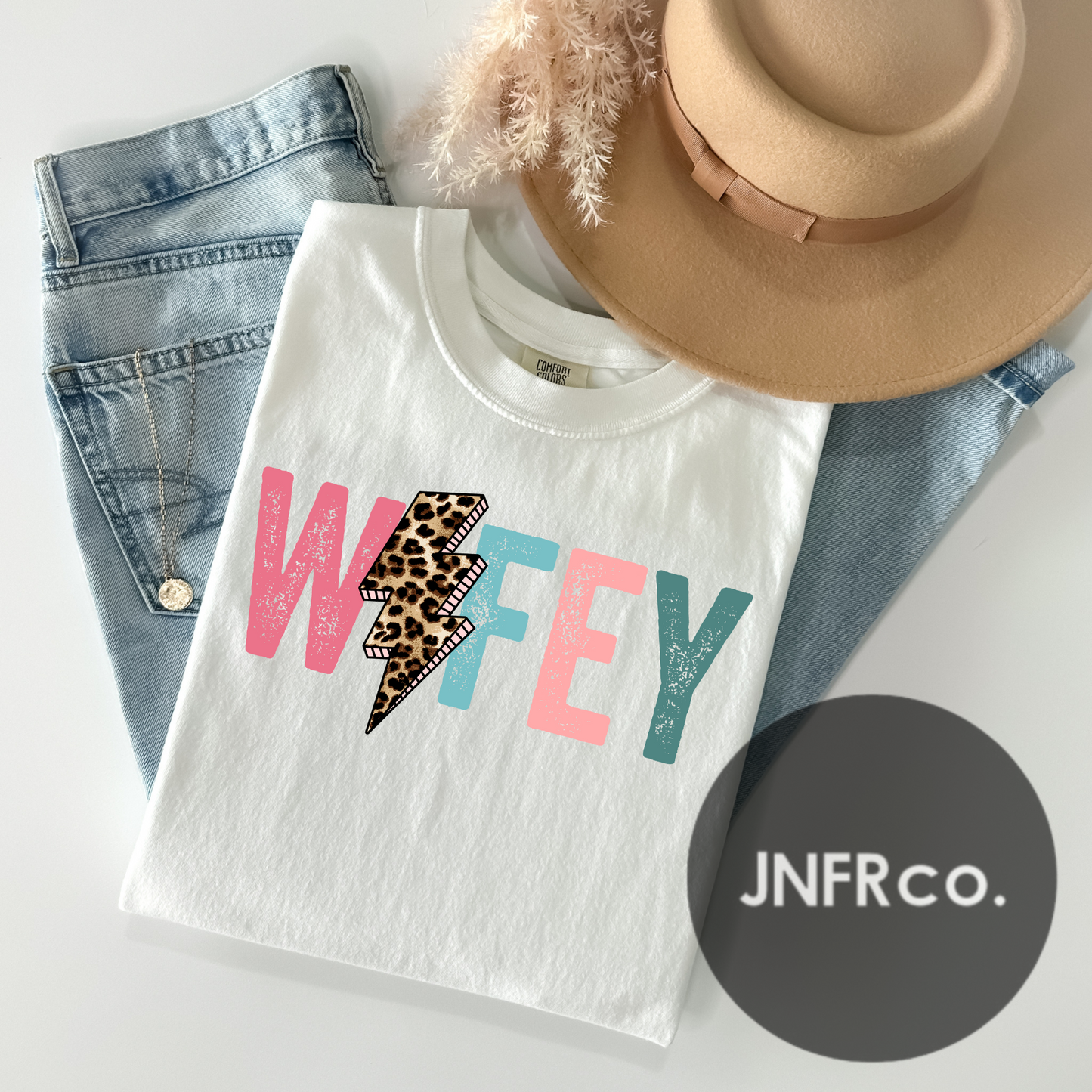 WIFEY Lightening Bolt Comfort Colors T-Shirt