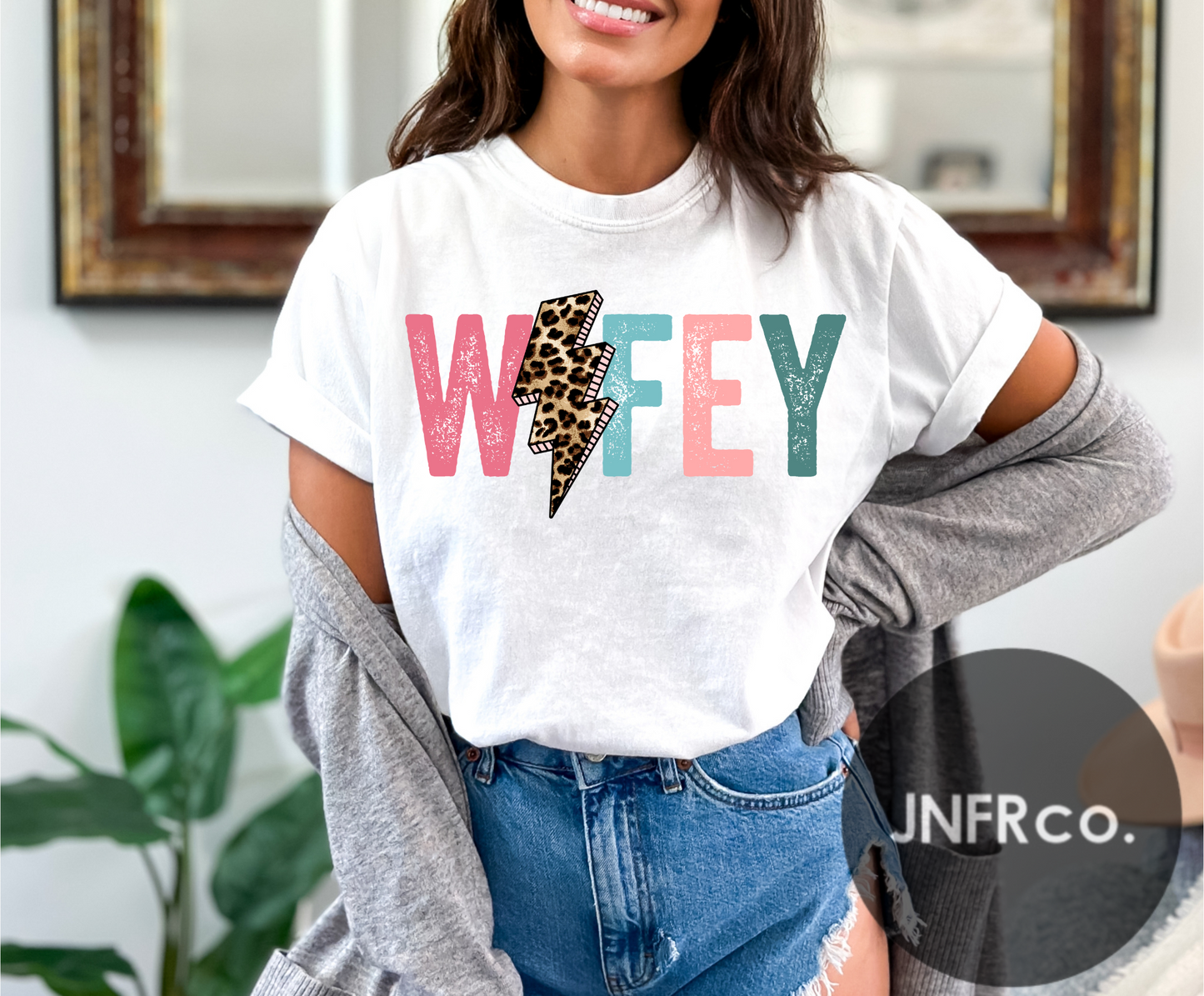 WIFEY Lightening Bolt Comfort Colors T-Shirt