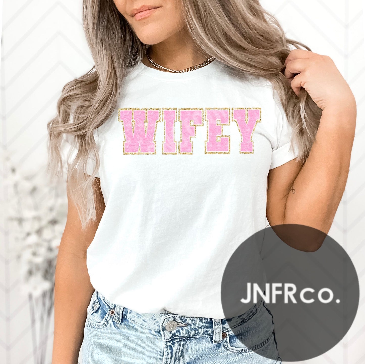 Wifey Faux Chenille T-Shirt