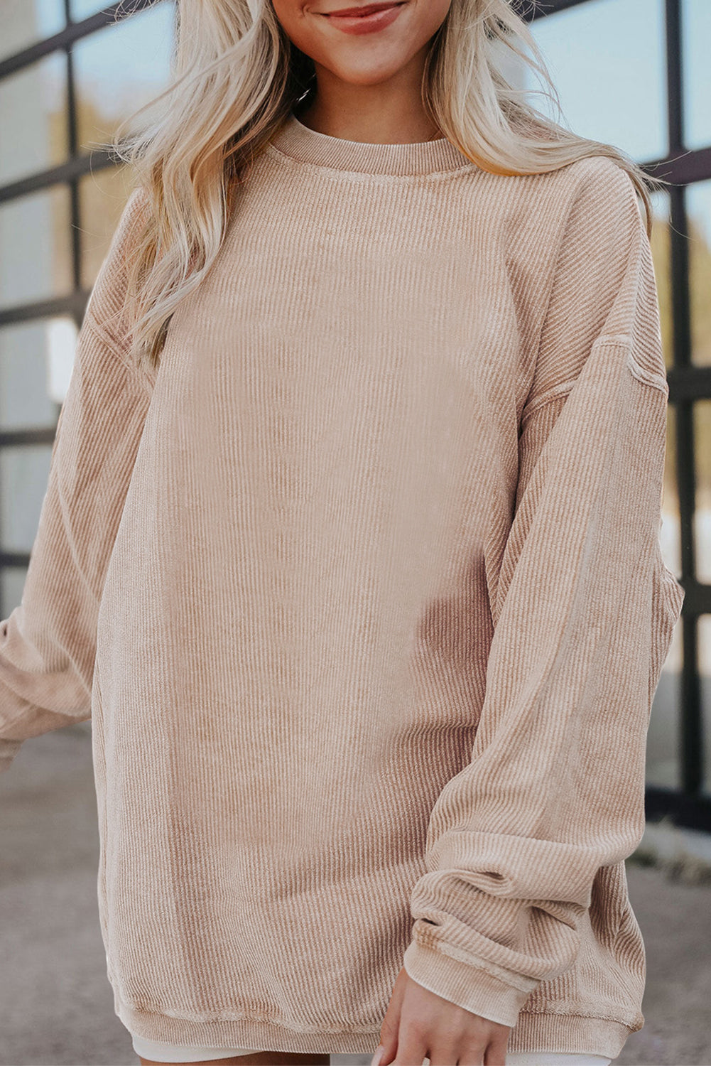 Cozy Me Up Ribbed Oversized Sweatshirt