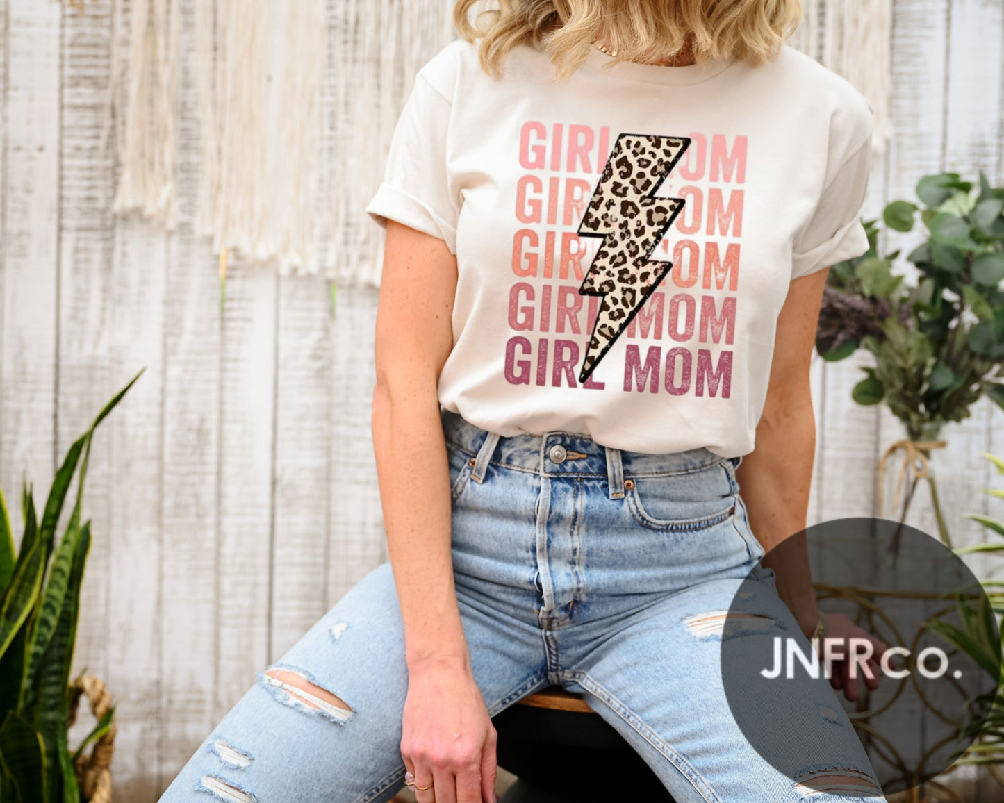 Girl Mom Cheetah Bolt T-Shirt