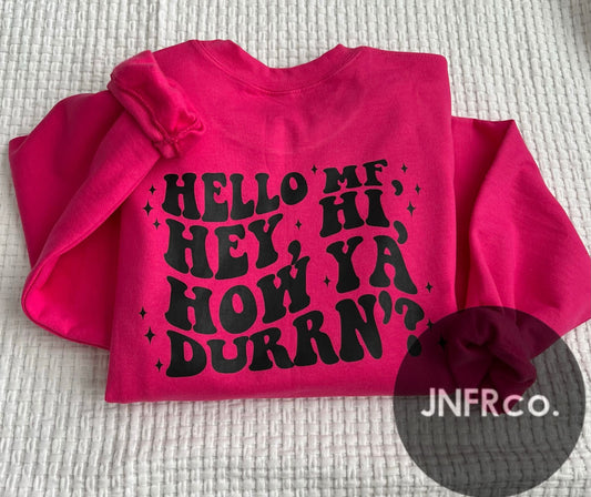 Hello MF (Black Print) Crewneck Sweatshirt