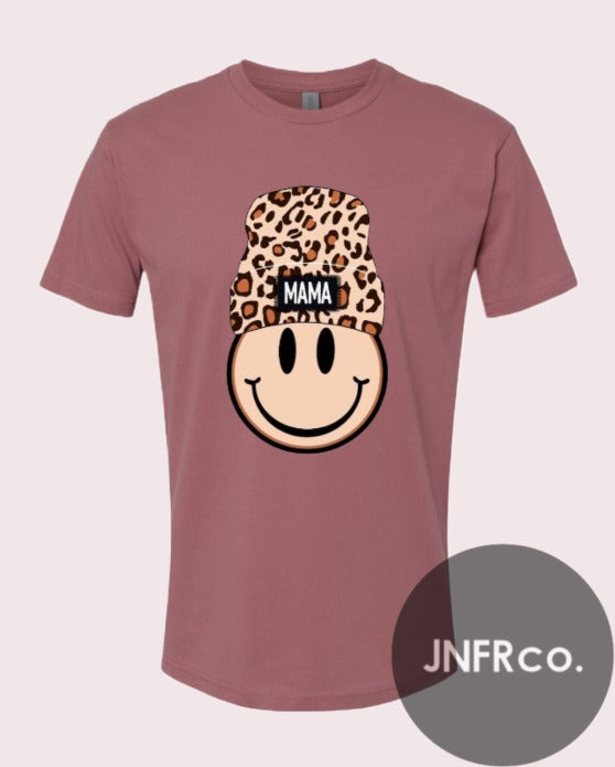 Mama Smiley Beanie T-Shirt