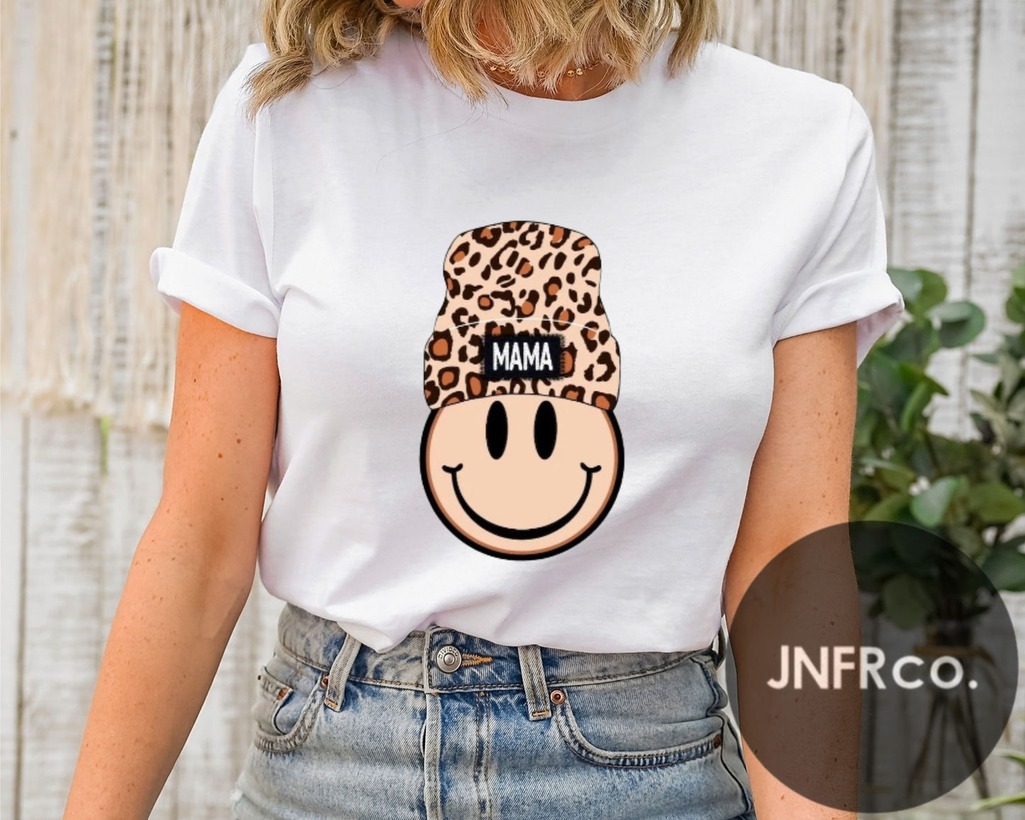 Mama Smiley Beanie T-Shirt