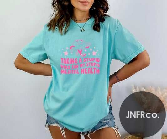 Taking a Walk for my Mental Health Comfort Colors T-Shirt