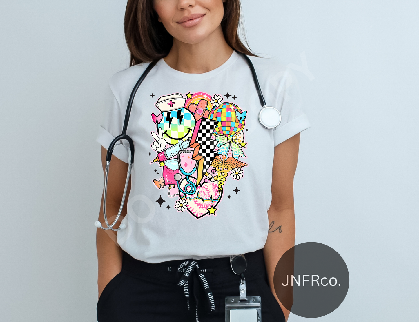Nurse Retro Bright Collage - DTF Transfer
